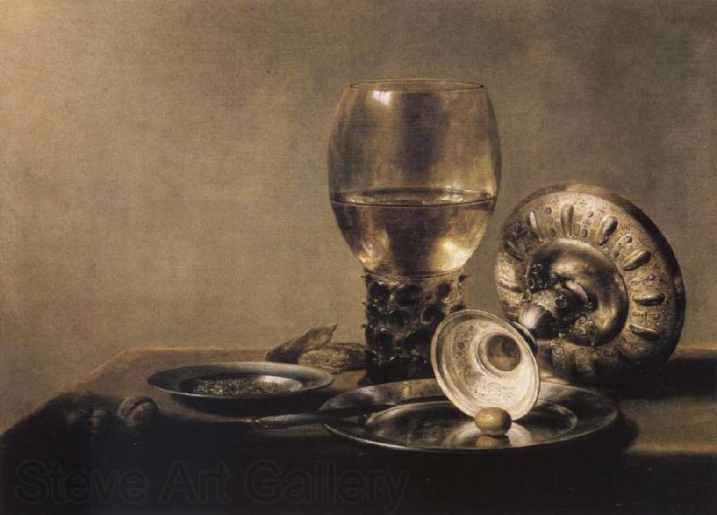 Pieter Claesz Museums national style life with Romer and silver shell Norge oil painting art